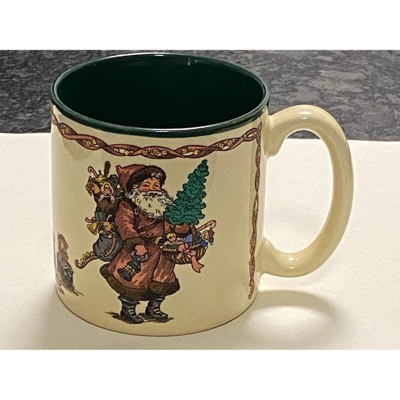 Vintage 1990 POTPOURRI PRESS "Kris Kringle" Ceramic Coffee Mug - Picture 2 of 9